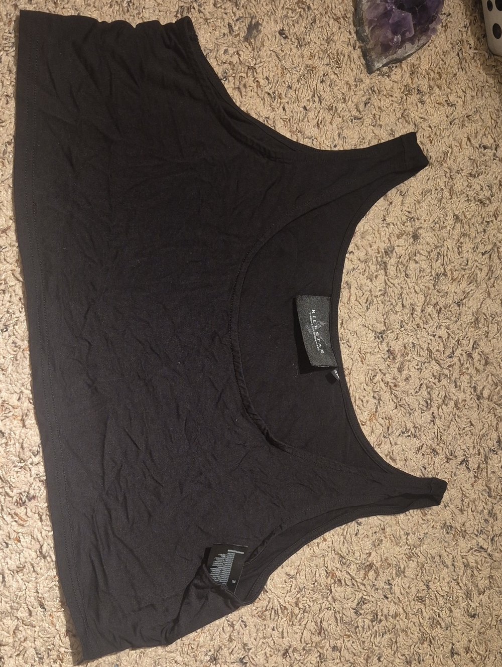 Women's Black Cropped Tank Top